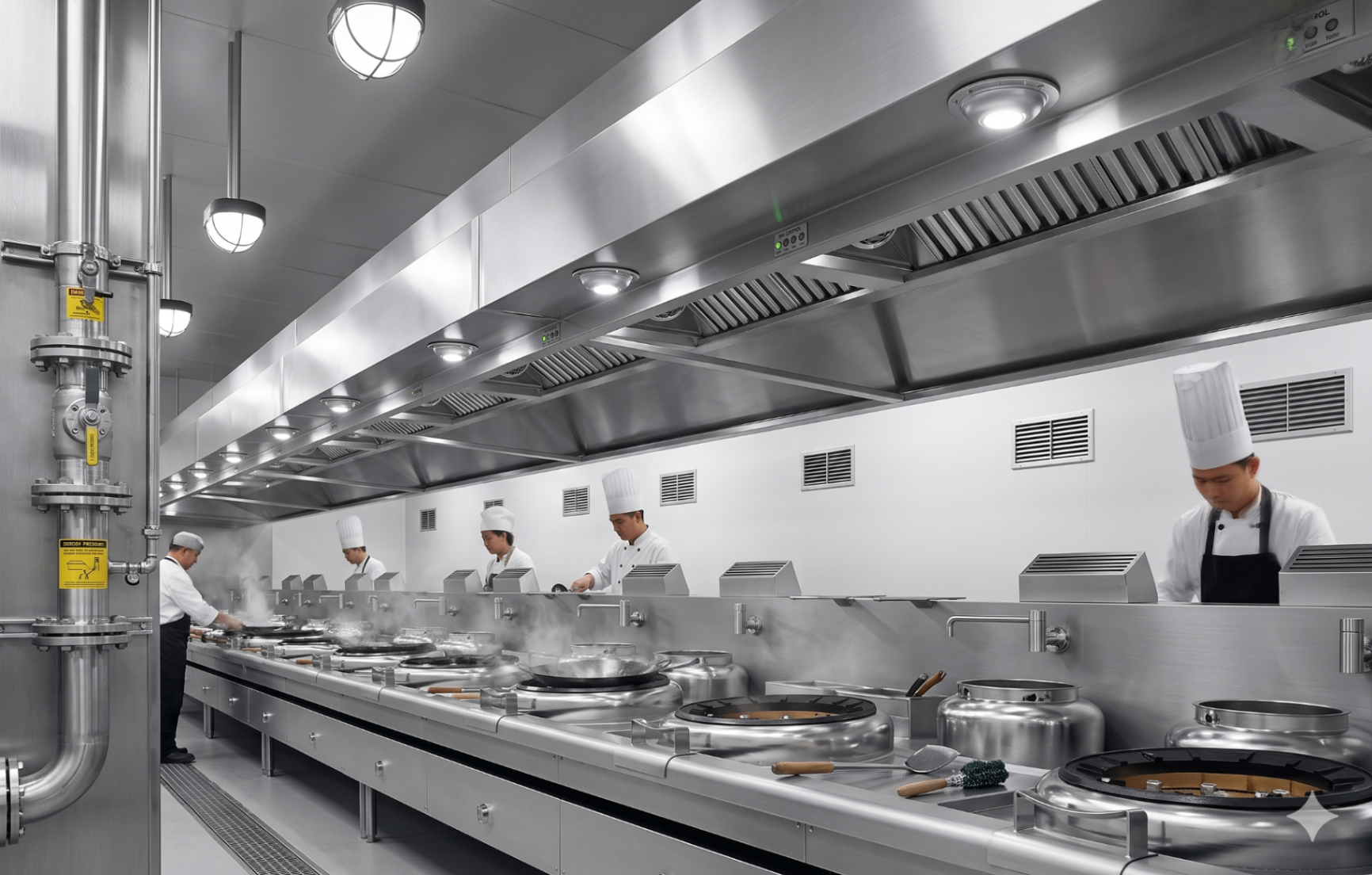 Modern kitchen with range hood